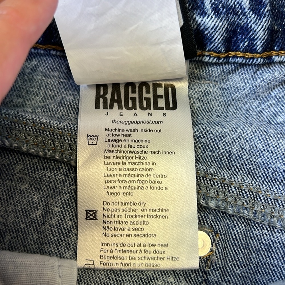 Ragged Women’s Vintage Y2K Acid Wash Blue Denim Jeans - Picture 6 of 14